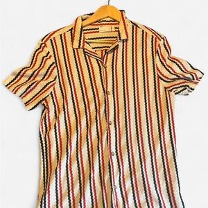 Striped Short Sleeve Men's Shirt
